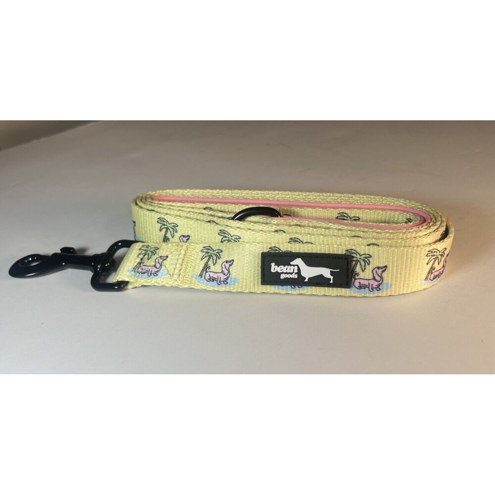 Dachshund Leash Green Palm Tree Size Large